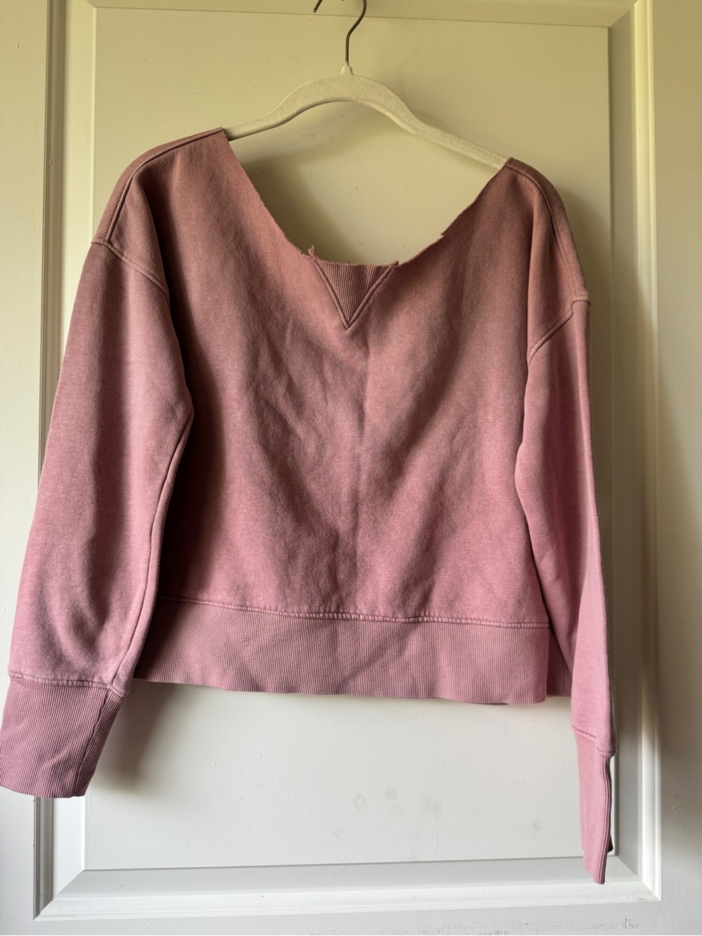 Dusty Rose copped Sweatshirt